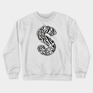 Zebra Letter S Crewneck Sweatshirt